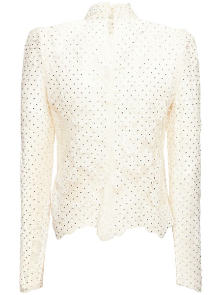 Embellished lace shirt