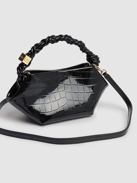 Mini Bou croc embossed leather bag