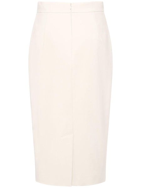 Eden double cotton canvas midi skirt