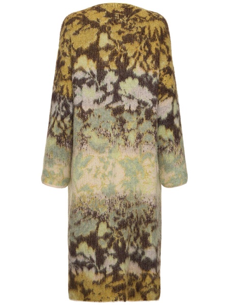 Bloom Mist mohair blend jacquard coat