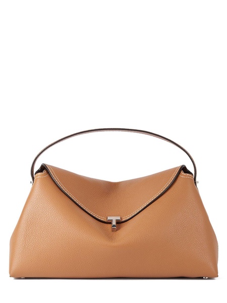 T-Lock grain leather top handle bag