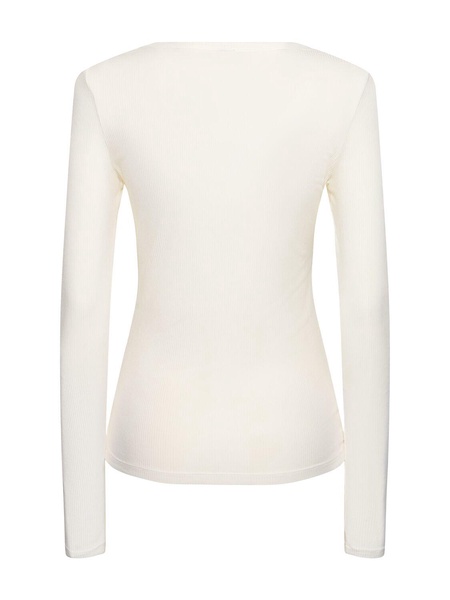 Bella lyocell blend rib knit t-shirt