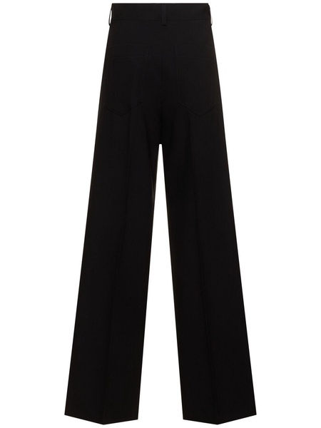 Light tech crepe wide pants