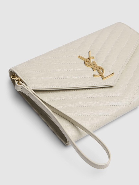 Cassandre embossed leather clutch