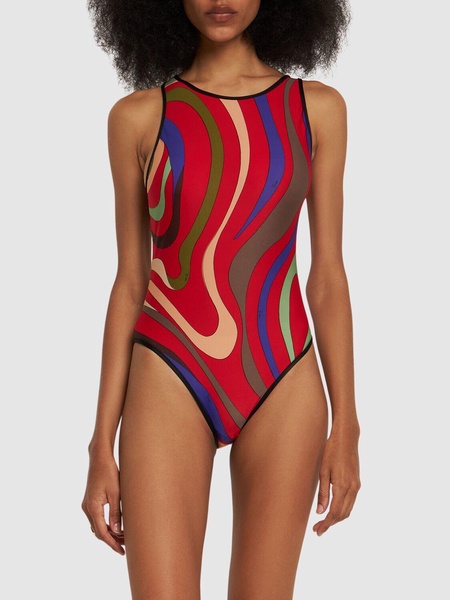 Marmo print onepiece swimsuit