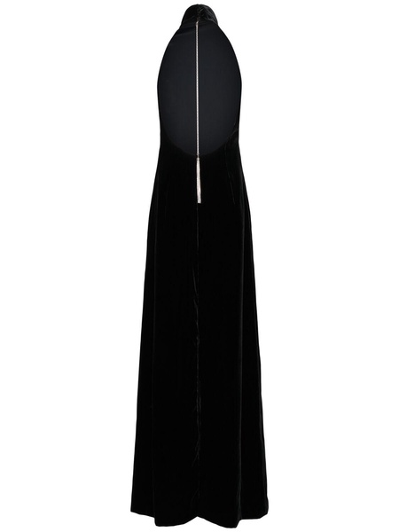 Armida velvet halter neck long dress