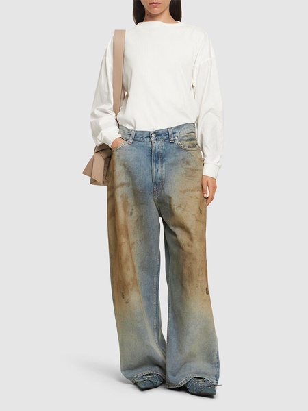 Penicillin low rise denim wide jeans