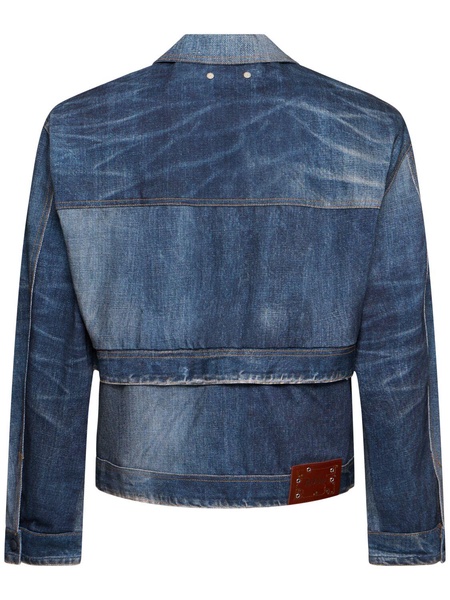 Trompe l'oeil double waist denim jacket