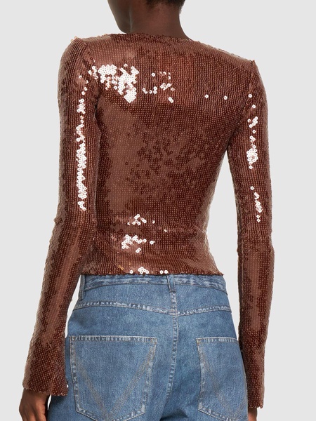 LVR Exclusive Solaris sequined top