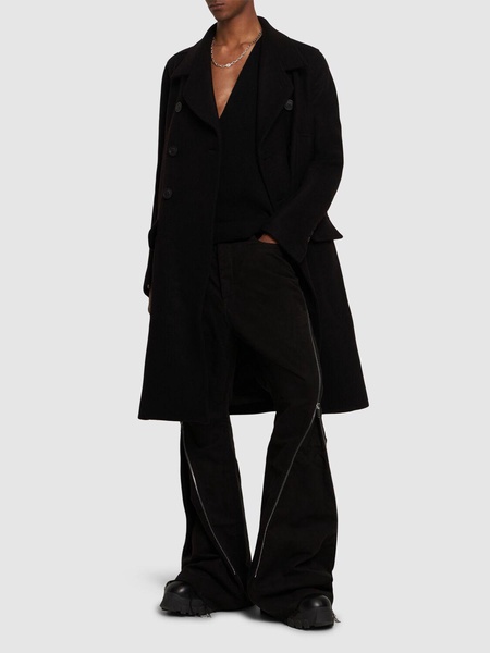 Officer double breasted wool coat