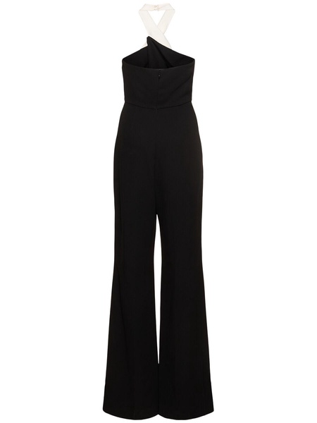 Heavy cady halter neck jumpsuit