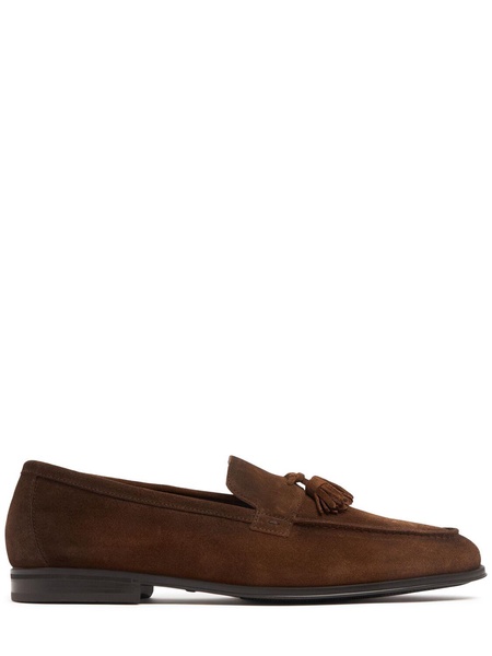 Tassel suede loafers