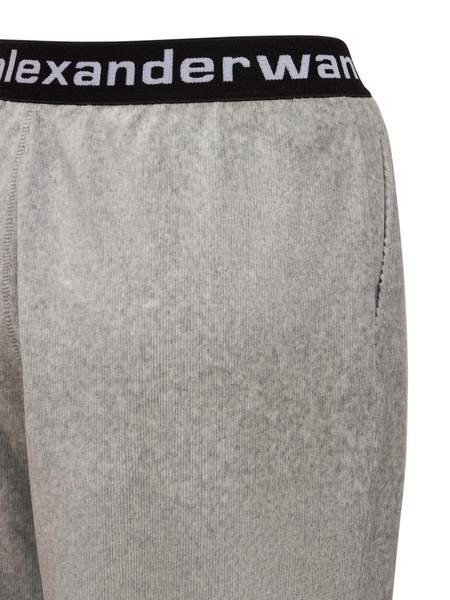 Stretch corduroy sweatpants w/ logo