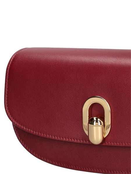 The Tondo Crescent leather shoulder bag