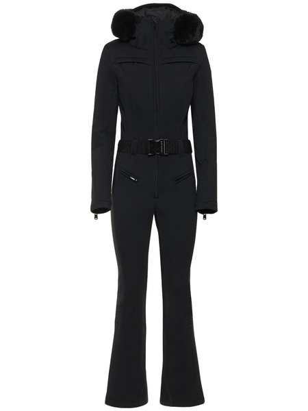 Parry ski suit w/ faux fur trim