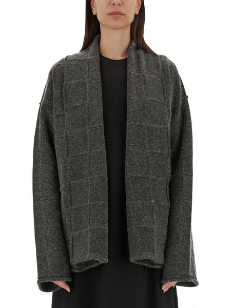 Uma Wang Check Patterned Long-Sleeved Cardigan