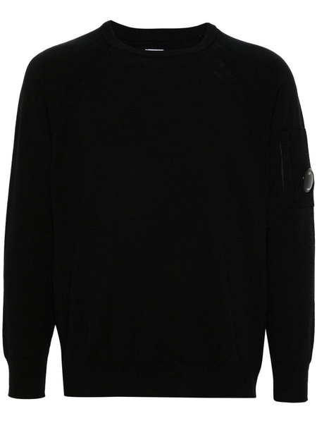 C.P. Company Extra Fine Merino Wool Crew Neck Stitched Knit Clothing