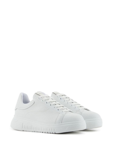 Ea7 Emporio Armani Logo Leather Sneakers