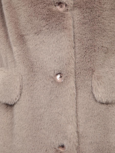 Faux Mink Taupe Coat