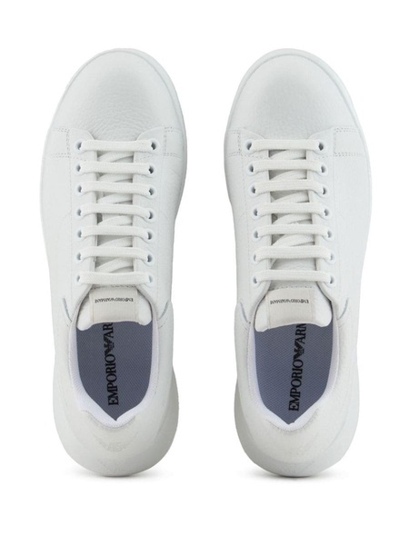 Ea7 Emporio Armani Logo Leather Sneakers