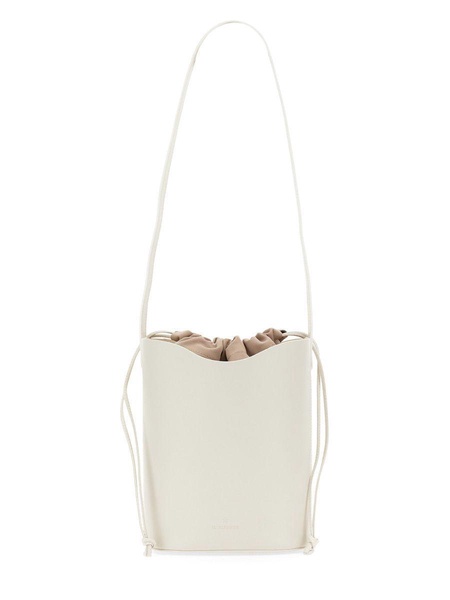 Il Bisonte Leather Bucket Bag in White