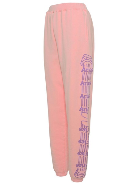 Aries Pink Cotton Column Pants