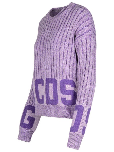 GCDS Logo Intarsia-Knit Crewneck Jumper