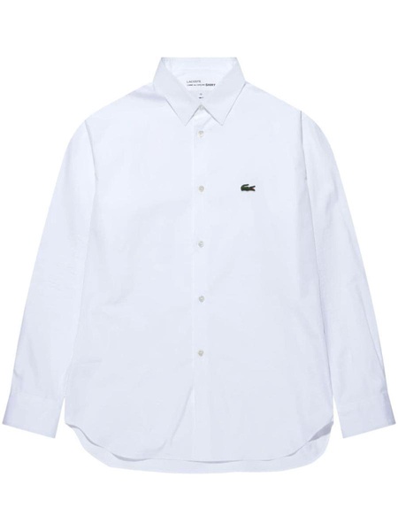 x Lacoste logo-patch cotton shirt 