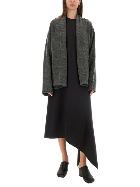 Uma Wang Check Patterned Long-Sleeved Cardigan