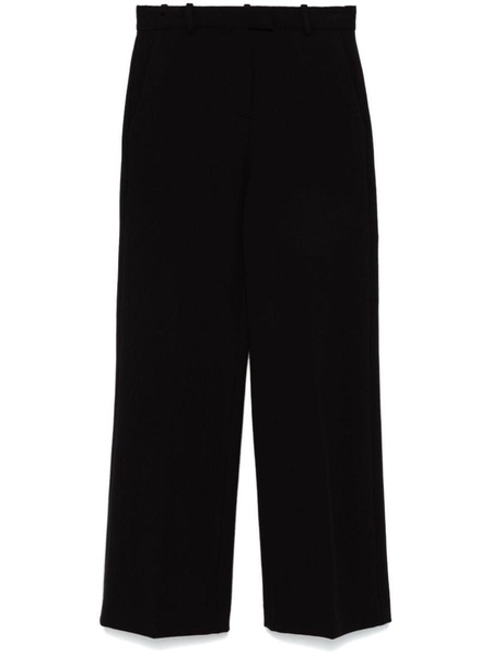 Circolo 1901 Wide-Leg Stretch Cotton Pants in Black