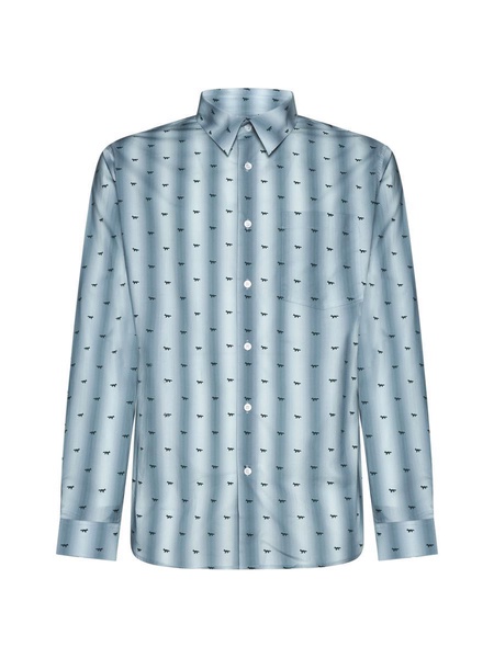 Maison Kitsuné Allover Fox Printed Long-Sleeved Shirt