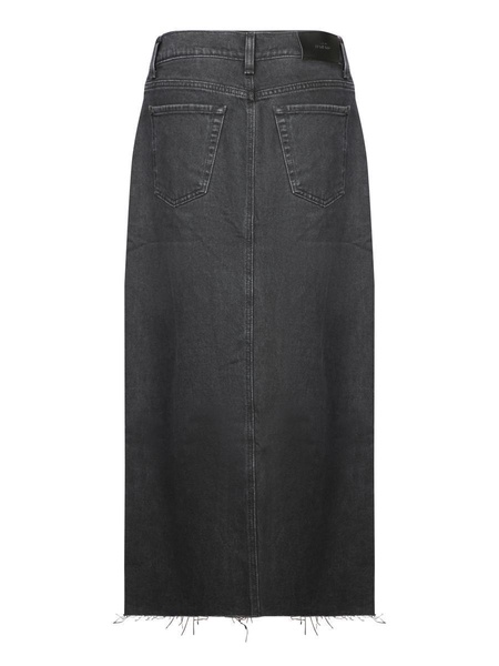 Kellie Black Denim Midi Skirt