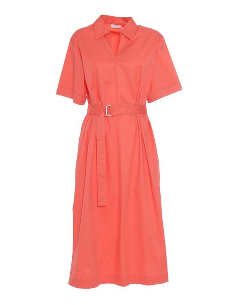 Coral Colored Midi Dress