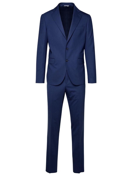 Brian Dales Blue Wool Blend Suit