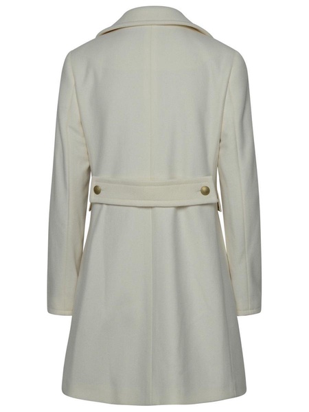 Fay Ivory Virgin Wool Blend Coat in Beige