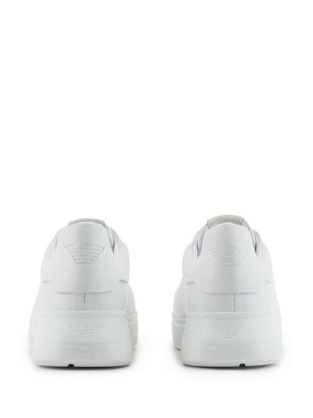 Ea7 Emporio Armani Logo Leather Sneakers