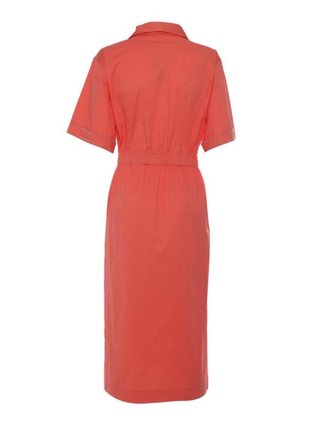 Coral Colored Midi Dress