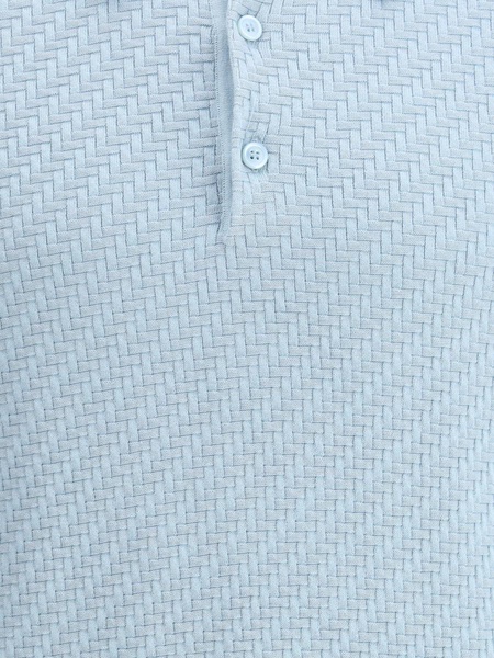 Polo Shirt With Woven Pattern.