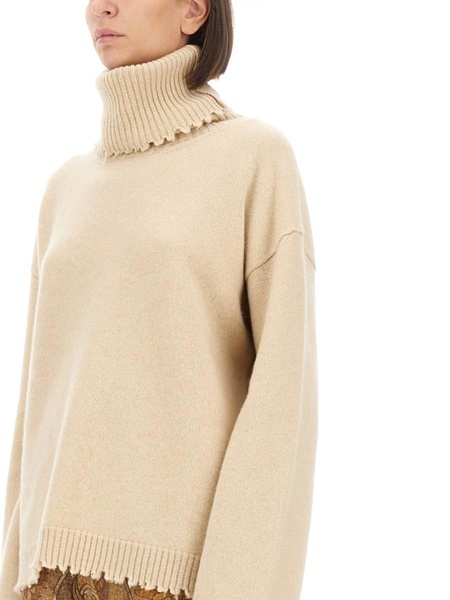 Uma Wang Turtleneck Shirt in Beige