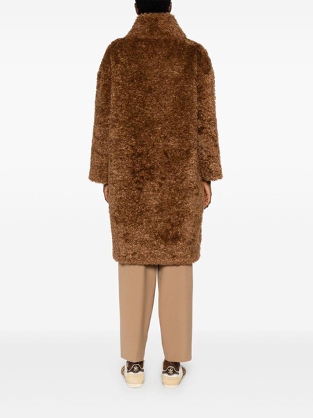 Tobacco Brown Faux-fur Coat