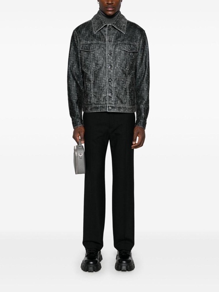 FENDI Men's FF Motif Denim Jacket - Stylish Outerwear for FW24