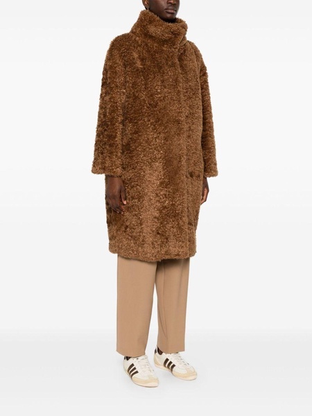 Tobacco Brown Faux-fur Coat