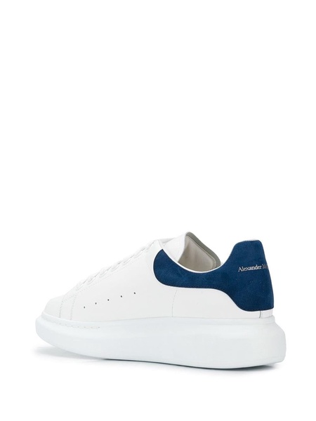 'Oversize' calfskin leather sneakers with contrast heel