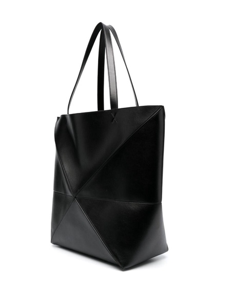 Loewe Men Xl Puzzle Fold Tote In Shiny Calfskin