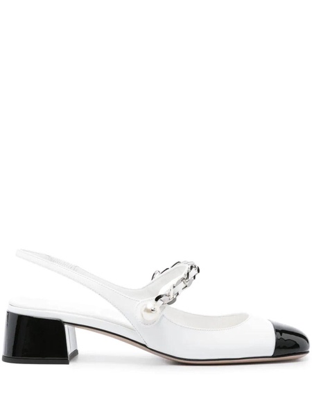 Miu Miu Women Two-Tone Patent Leather Slingback