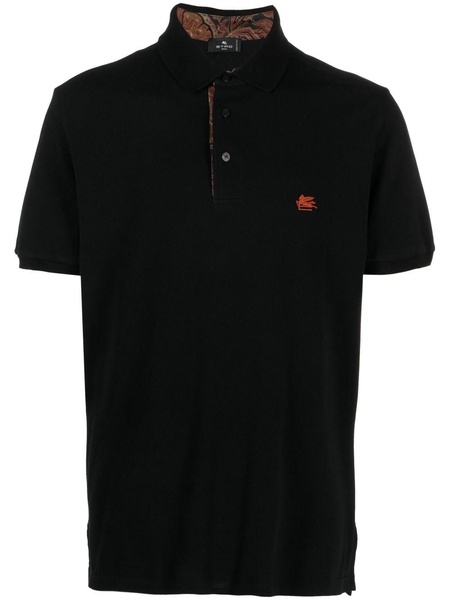 logo-embroidered cotton polo shirt