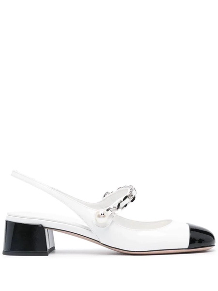 Miu Miu Women Two-Tone Patent Leather Slingback