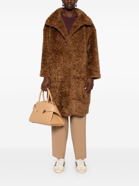 Tobacco Brown Faux-fur Coat