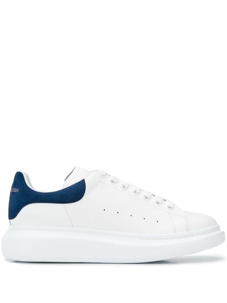 'Oversize' calfskin leather sneakers with contrast heel