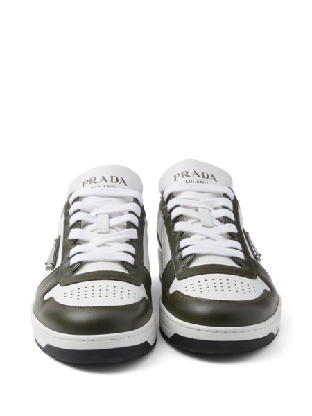 Prada Downtown Colour-Block Leather Sneakers